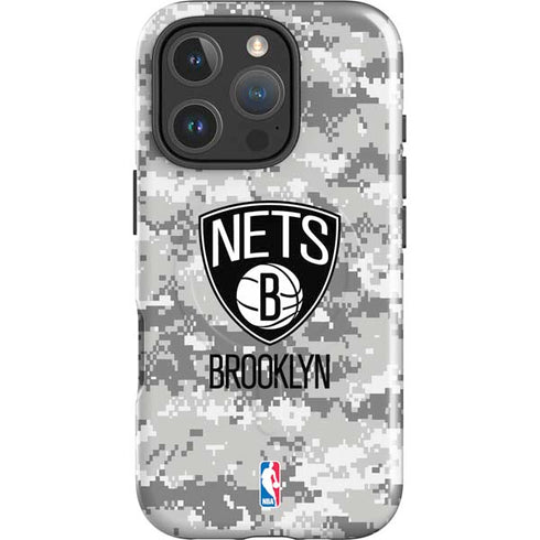 NBA Brooklyn Nets Digi Camo iPhone 16 Pro Max Magsafe Impact Case