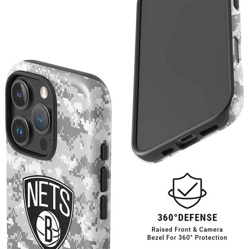 NBA Brooklyn Nets Digi Camo iPhone 16 Pro Max Magsafe Impact Case