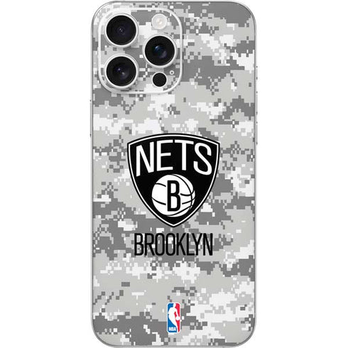 NBA Brooklyn Nets Digi Camo iPhone 16 Pro Max Skin