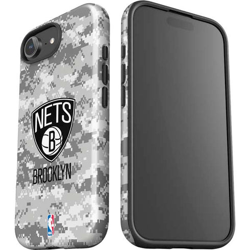 NBA Brooklyn Nets Digi Camo iPhone 16e Impact Case