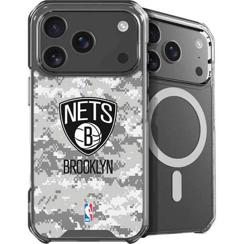 NBA Brooklyn Nets Digi Camo iPhone 18 Pro MagSafe Case