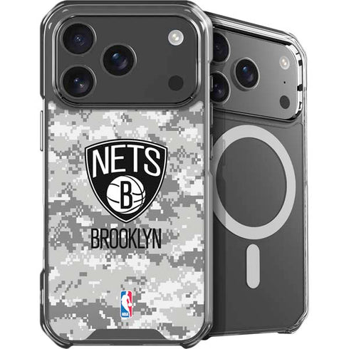 NBA Brooklyn Nets Digi Camo iPhone 18 Pro Max MagSafe Case