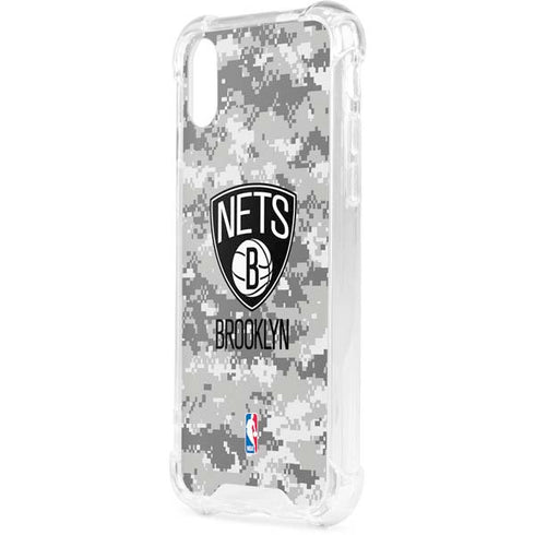 NBA Brooklyn Nets Digi Camo iPhone XS Clear Case