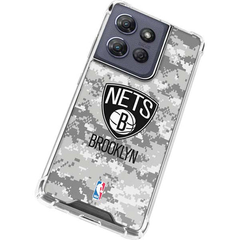 NBA Brooklyn Nets Digi Camo Moto G 5G (2025) Clear Case
