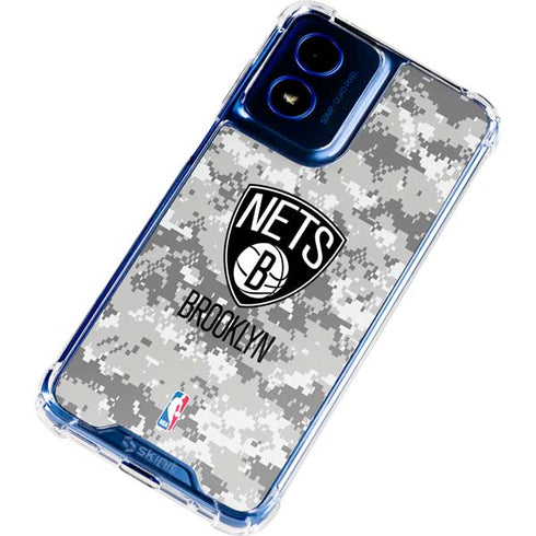 NBA Brooklyn Nets Digi Camo Moto G 5G (2024) Clear Case