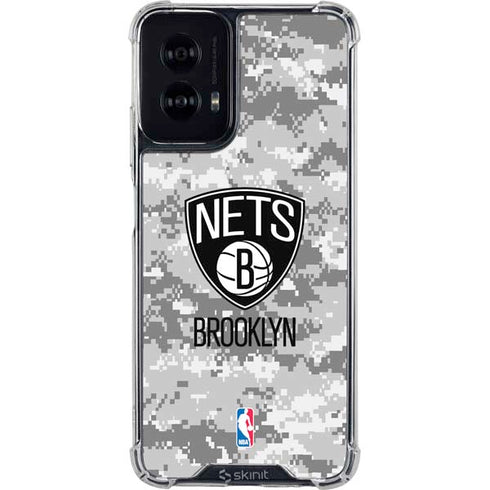 NBA Brooklyn Nets Digi Camo Moto G Power 5G (2024) Clear Case