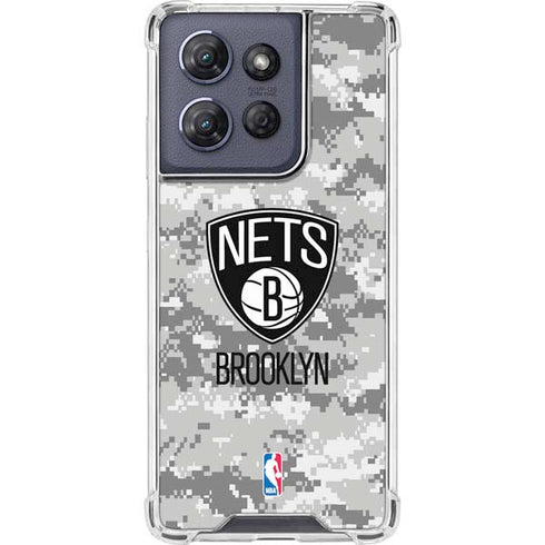 NBA Brooklyn Nets Digi Camo Moto G Stylus 5G (2025) Clear Case