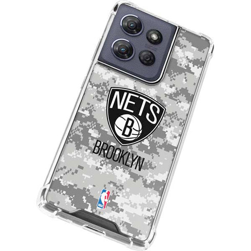 NBA Brooklyn Nets Digi Camo Moto G Stylus 5G (2025) Clear Case