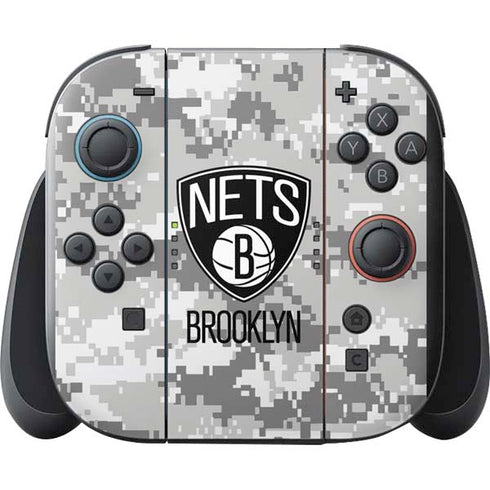 NBA Brooklyn Nets Digi Camo Nintendo Switch 2 (2025) with Joy-Con Skin