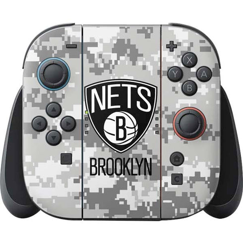 NBA Brooklyn Nets Digi Camo Nintendo Switch 2 (2025) Joy-Con Controller Skin