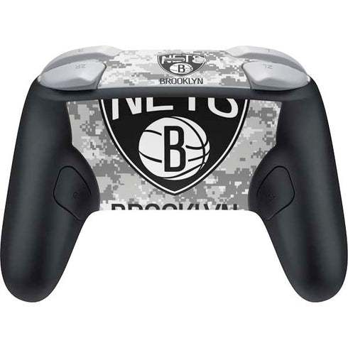 NBA Brooklyn Nets Digi Camo Nintendo Switch 2 (2025) Pro Controller Skin