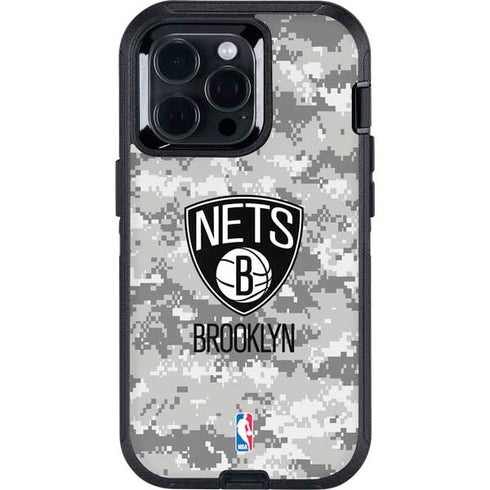NBA Brooklyn Nets Digi Camo Otterbox Defender iPhone Skin