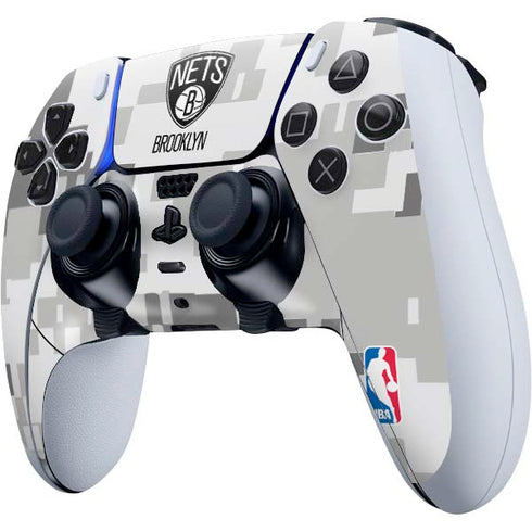 NBA Brooklyn Nets Digi Camo PS5 DualSense Edge Pro Controller Skin