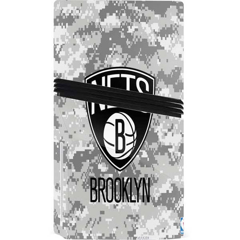 NBA Brooklyn Nets Digi Camo PS5 Pro Disk Console Skin