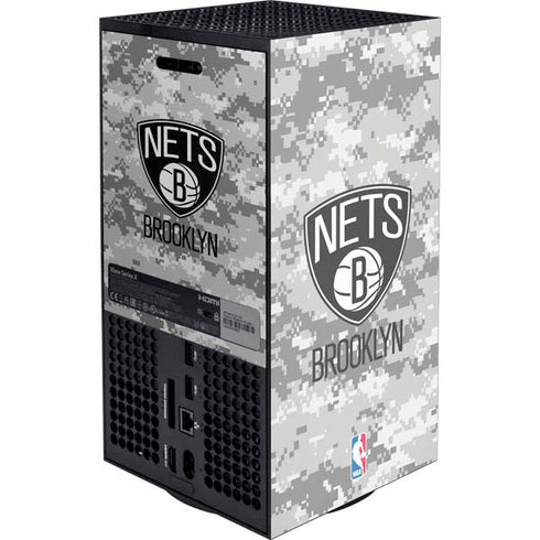NBA Brooklyn Nets Digi Camo XBox Series X Digital Edition Console Skin