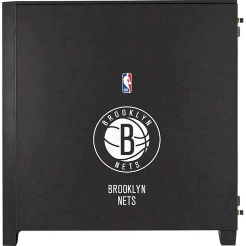 NBA Brooklyn Nets Distressed Corsair 4000D Tempered Glass Mid-Tower ATX Case Skin
