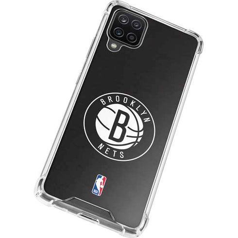 NBA Brooklyn Nets Distressed Galaxy A12 Clear Case