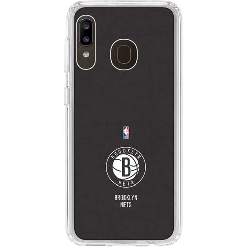 NBA Brooklyn Nets Distressed Galaxy A20 Clear Case