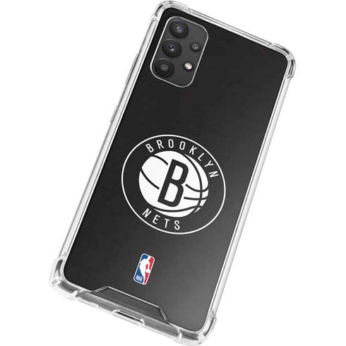 NBA Brooklyn Nets Distressed Galaxy A32 5G Clear Case