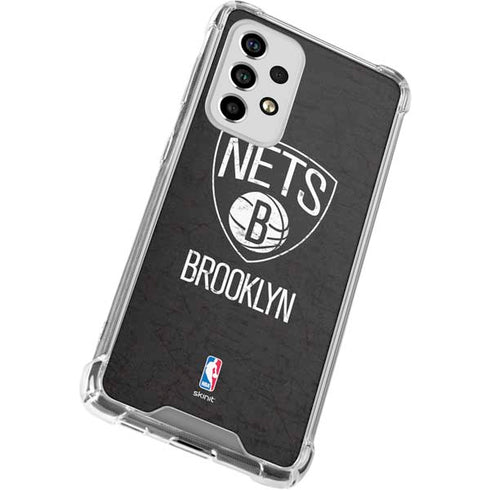 NBA Brooklyn Nets Distressed Galaxy A33 5G Clear Case
