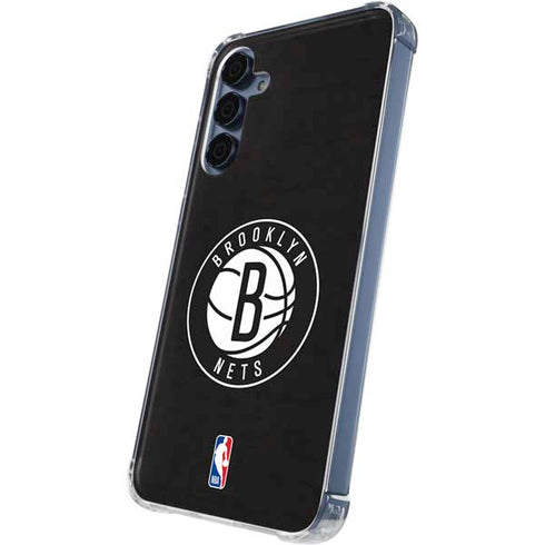 NBA Brooklyn Nets Distressed Galaxy A35 5G Clear Case