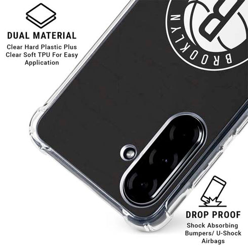 NBA Brooklyn Nets Distressed Galaxy A36 5G Clear Case