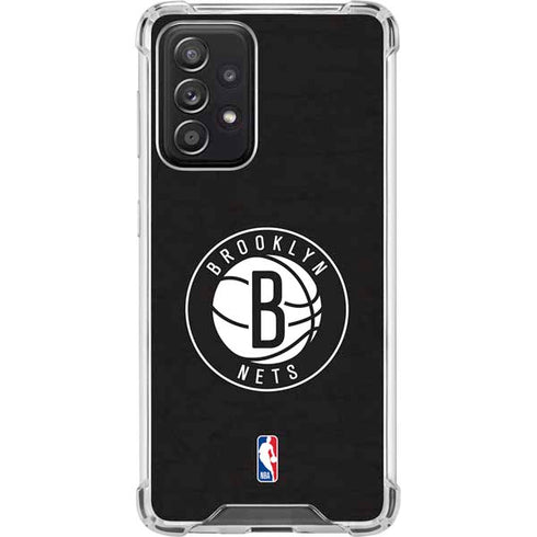 NBA Brooklyn Nets Distressed Galaxy A52 5G Clear Case