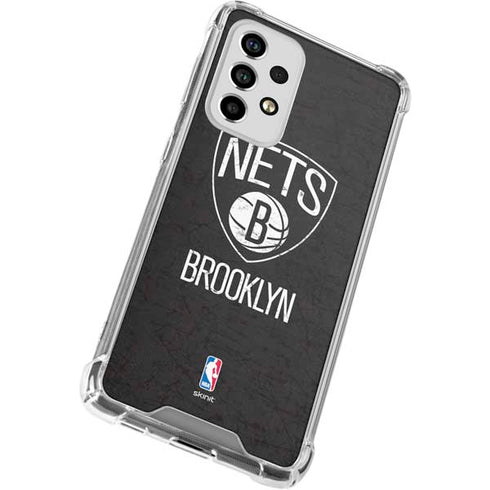 NBA Brooklyn Nets Distressed Galaxy A53 5G Clear Case