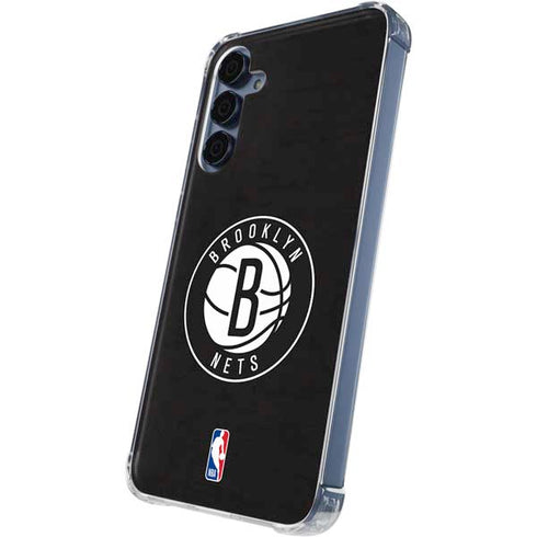 NBA Brooklyn Nets Distressed Galaxy A55 5G Clear Case