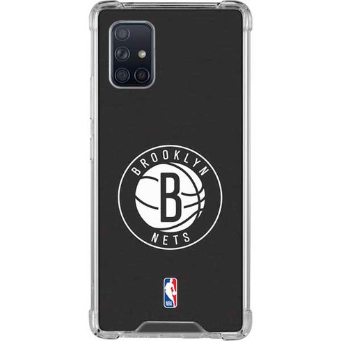 NBA Brooklyn Nets Distressed Galaxy A71 5G Clear Case