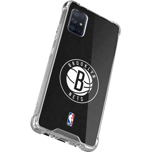 NBA Brooklyn Nets Distressed Galaxy A71 5G Clear Case
