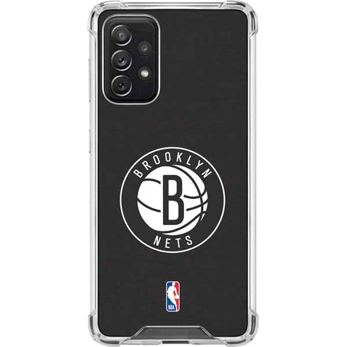 NBA Brooklyn Nets Distressed Galaxy A72 5G Clear Case