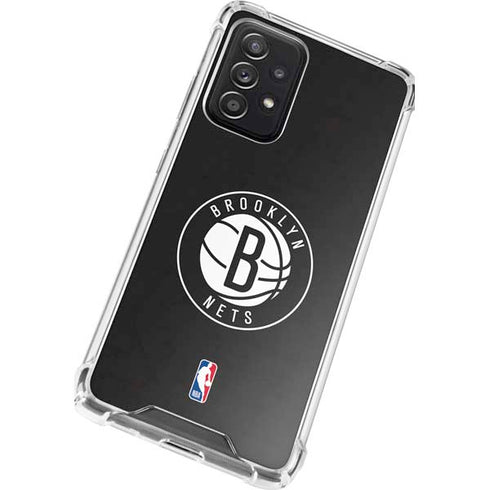 NBA Brooklyn Nets Distressed Galaxy A72 5G Clear Case