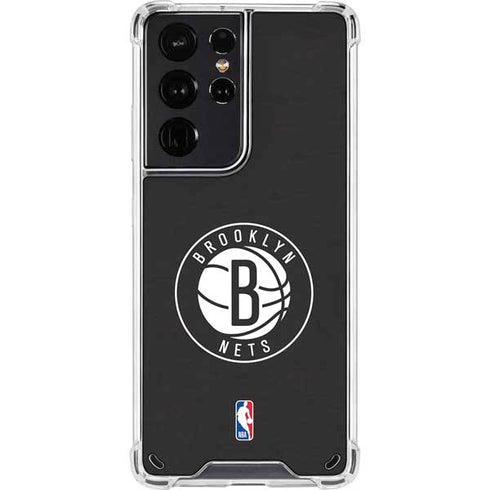 NBA Brooklyn Nets Distressed Galaxy S21 Ultra 5G Clear Case