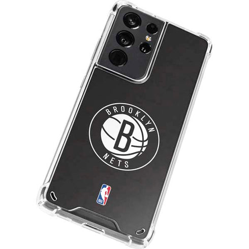 NBA Brooklyn Nets Distressed Galaxy S21 Ultra 5G Clear Case