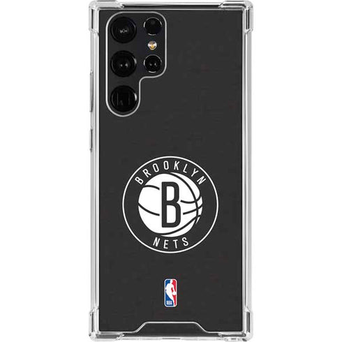 NBA Brooklyn Nets Distressed Galaxy S22 Ultra Clear Case