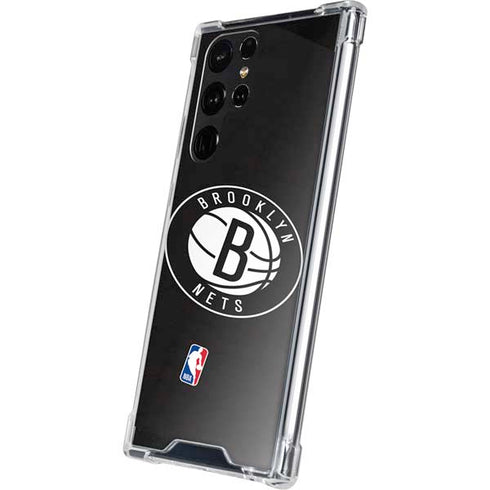 NBA Brooklyn Nets Distressed Galaxy S22 Ultra Clear Case