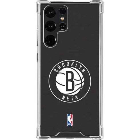 NBA Brooklyn Nets Distressed Galaxy S23 Ultra Clear Case