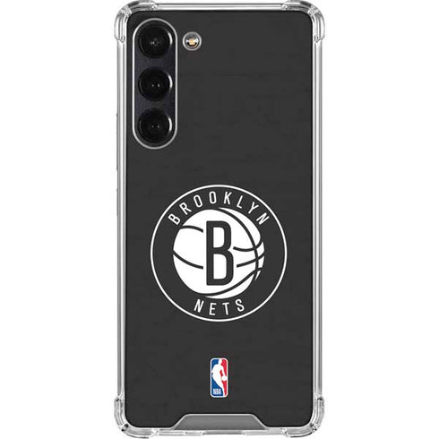 NBA Brooklyn Nets Distressed Galaxy S24 FE Clear Case