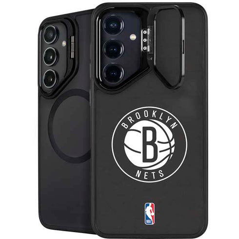 NBA Brooklyn Nets Distressed Galaxy S24 FE Kickstand Case