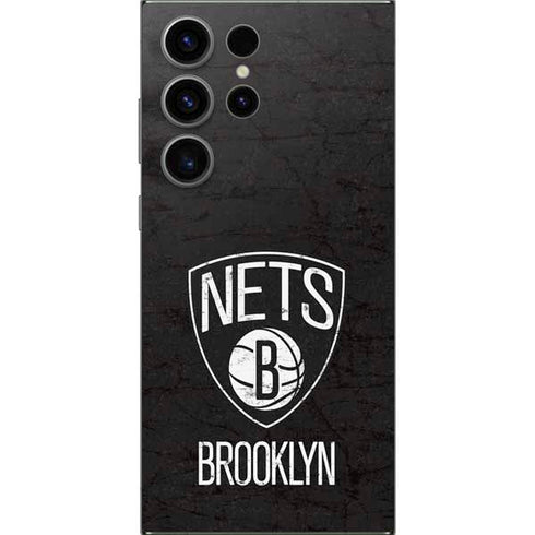 NBA Brooklyn Nets Distressed Galaxy S25 Ultra Skin