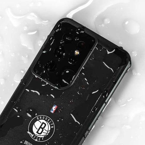 NBA Brooklyn Nets Distressed Galaxy S24 Ultra Waterproof Case