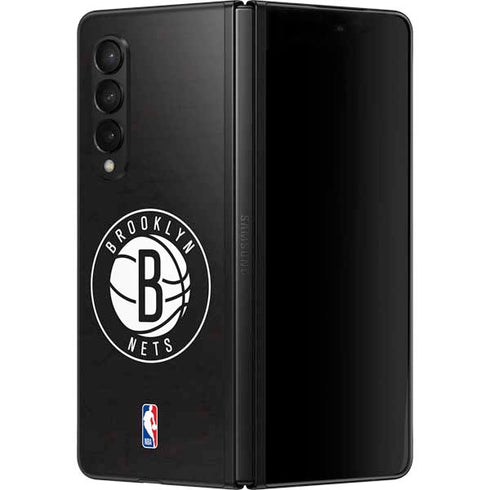 NBA Brooklyn Nets Distressed Galaxy Z Fold3 5G Skin