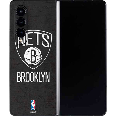 NBA Brooklyn Nets Distressed Galaxy Z Fold4 5G Skin