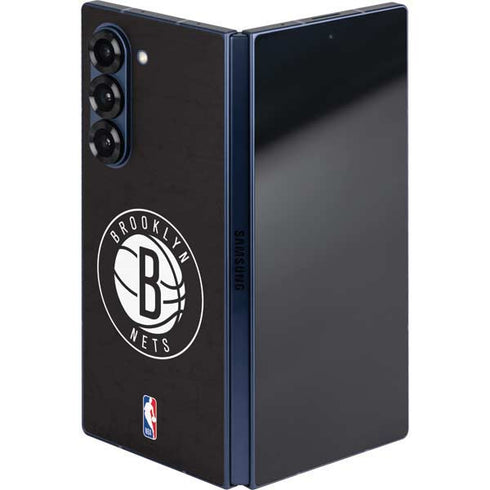NBA Brooklyn Nets Distressed Galaxy Z Fold6 Skin
