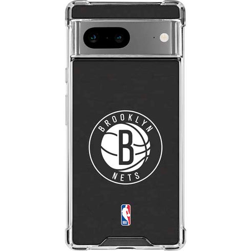 NBA Brooklyn Nets Distressed Google Pixel 8a Clear Case