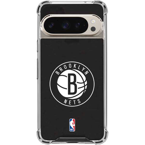 NBA Brooklyn Nets Distressed Google Pixel 9 Pro XL Clear Case