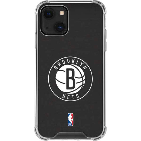 NBA Brooklyn Nets Distressed iPhone 13 Clear Case