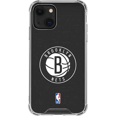 NBA Brooklyn Nets Distressed iPhone 13 Mini Clear Case