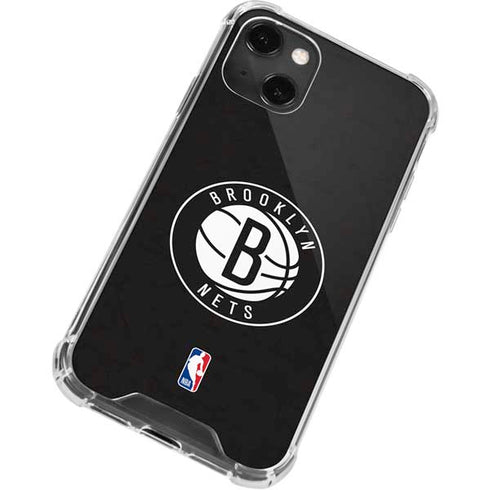 NBA Brooklyn Nets Distressed iPhone 13 Mini Clear Case